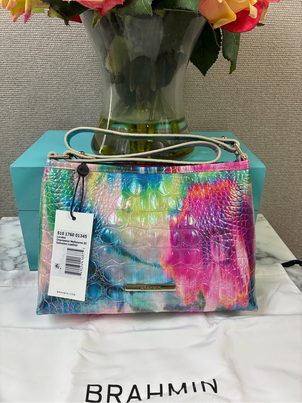 Brahmin Impression Melbourne Lorelei Iridescent Shoulder Bag - NWT Rare Style